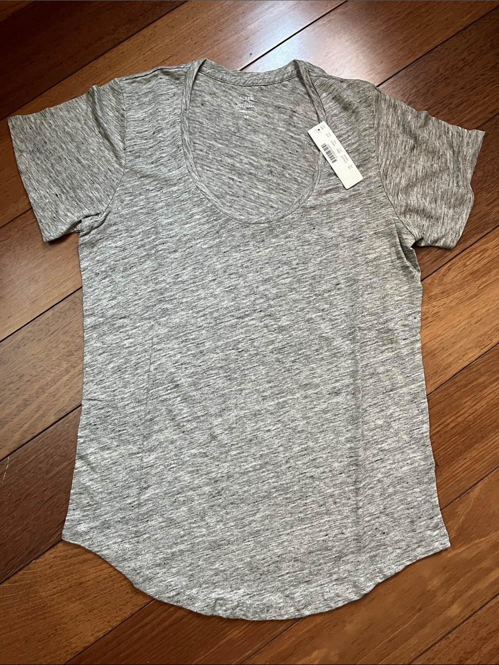 NWT J. Crew Linen Scoop Neck Tee